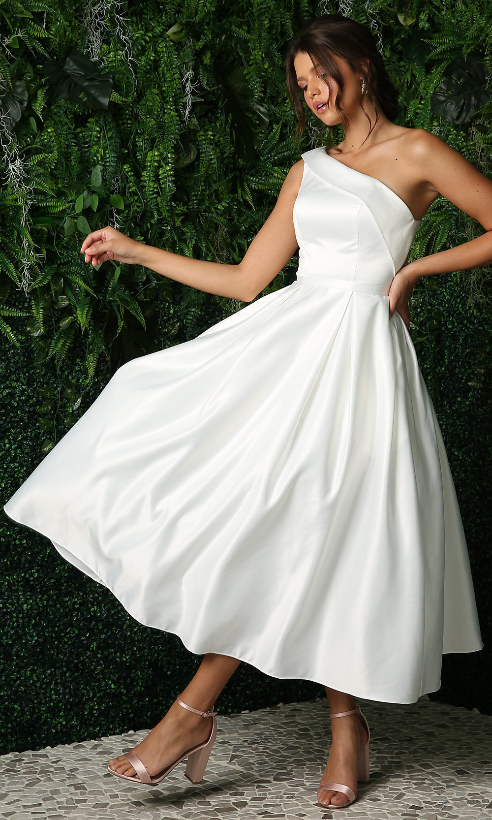 semi formal white dress